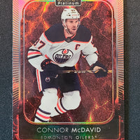 2021-22 Platinum Hot Magma Parallel #1 Connor McDavid Edmonton Oilers 41/499