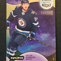 2022-23 Synergy Light up the Night #LNR-DS Dylan Samberg Winnipeg Jets RC 35/699