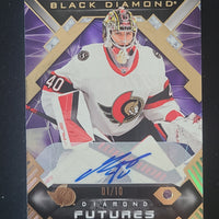 2022-23 Black Diamond Futures Auto #BDF-MS Mads Sogaard Ottawa Senators 1/10
