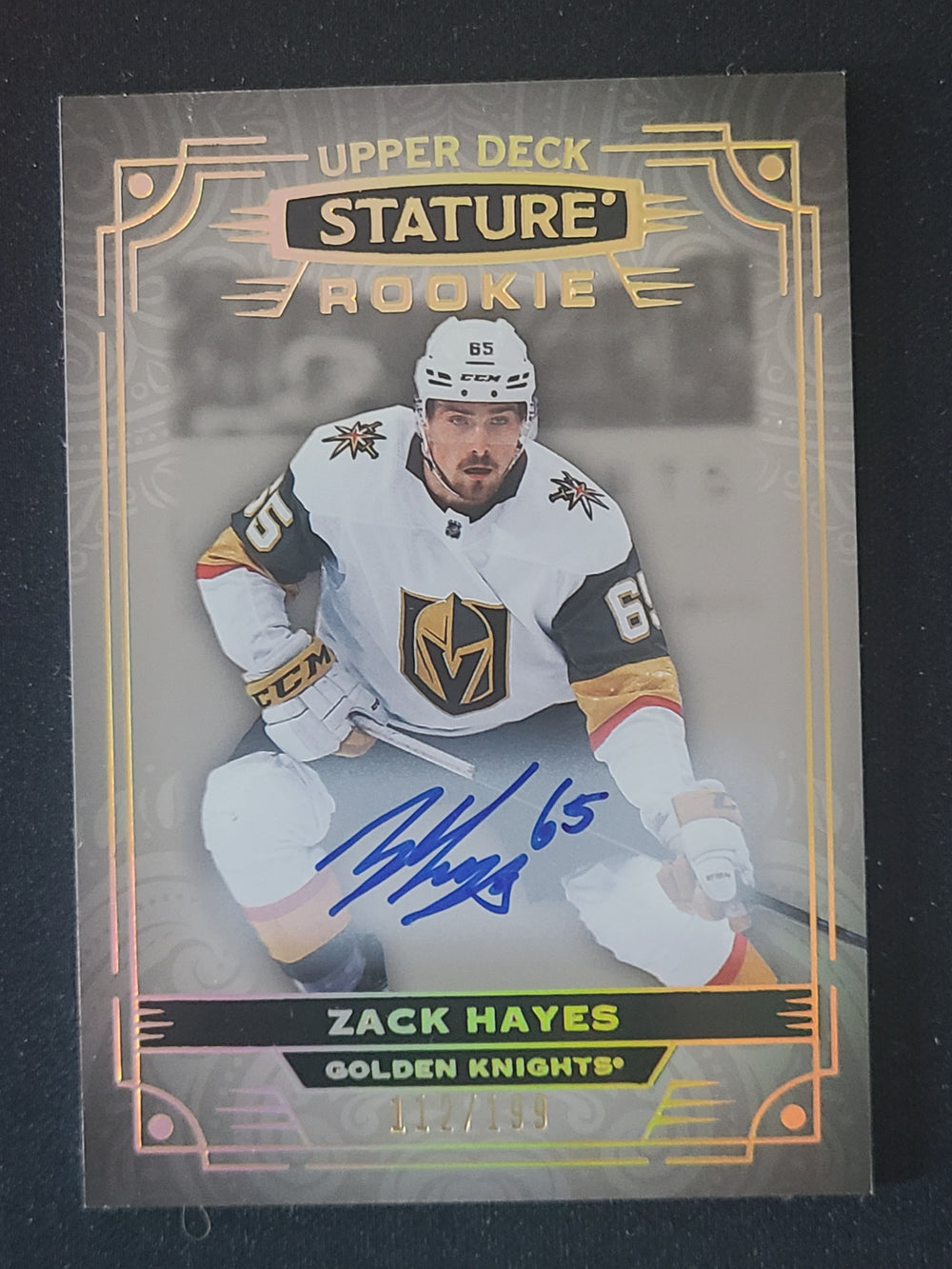 2022-23 Stature Rookie Auto #120 Zack Hayes Vegas Golden Knights 112/199