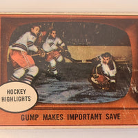 1961-62 Topps #65 Gump Worsley Hockey Highlights