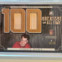 2016-17 ITG Stickwork 100 Greatest of All Time #GAT22 Gordie Howe 9/25 (SN is Jersey #)