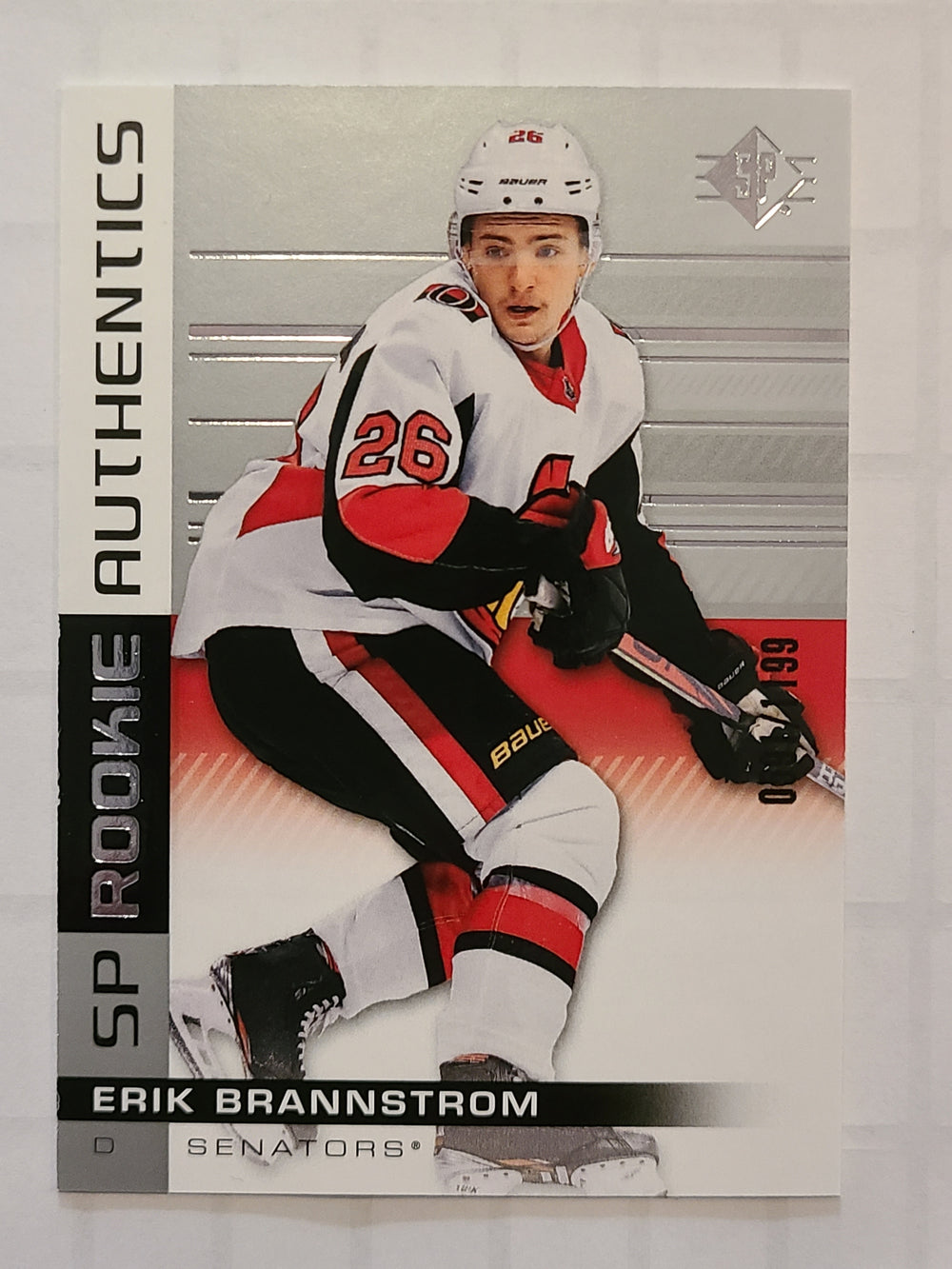 2019-20 SP Rookie Authentics #105 Erik Brannstrom Ottawa Senators 591/1199