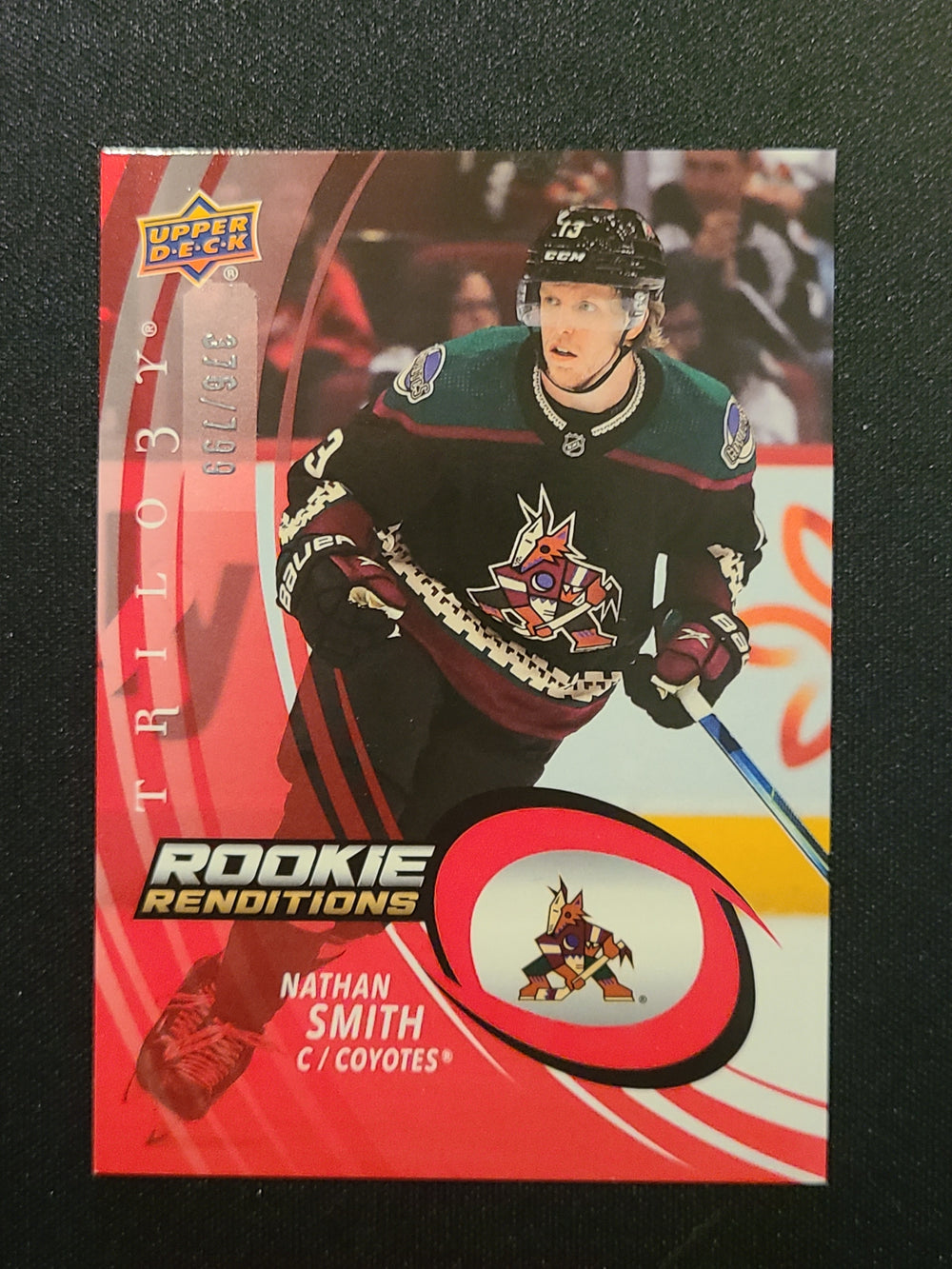 2022-23 Trilogy Rookie Renditions Red #RR-6 Nathan Smith Arizona Coyotes 376/799
