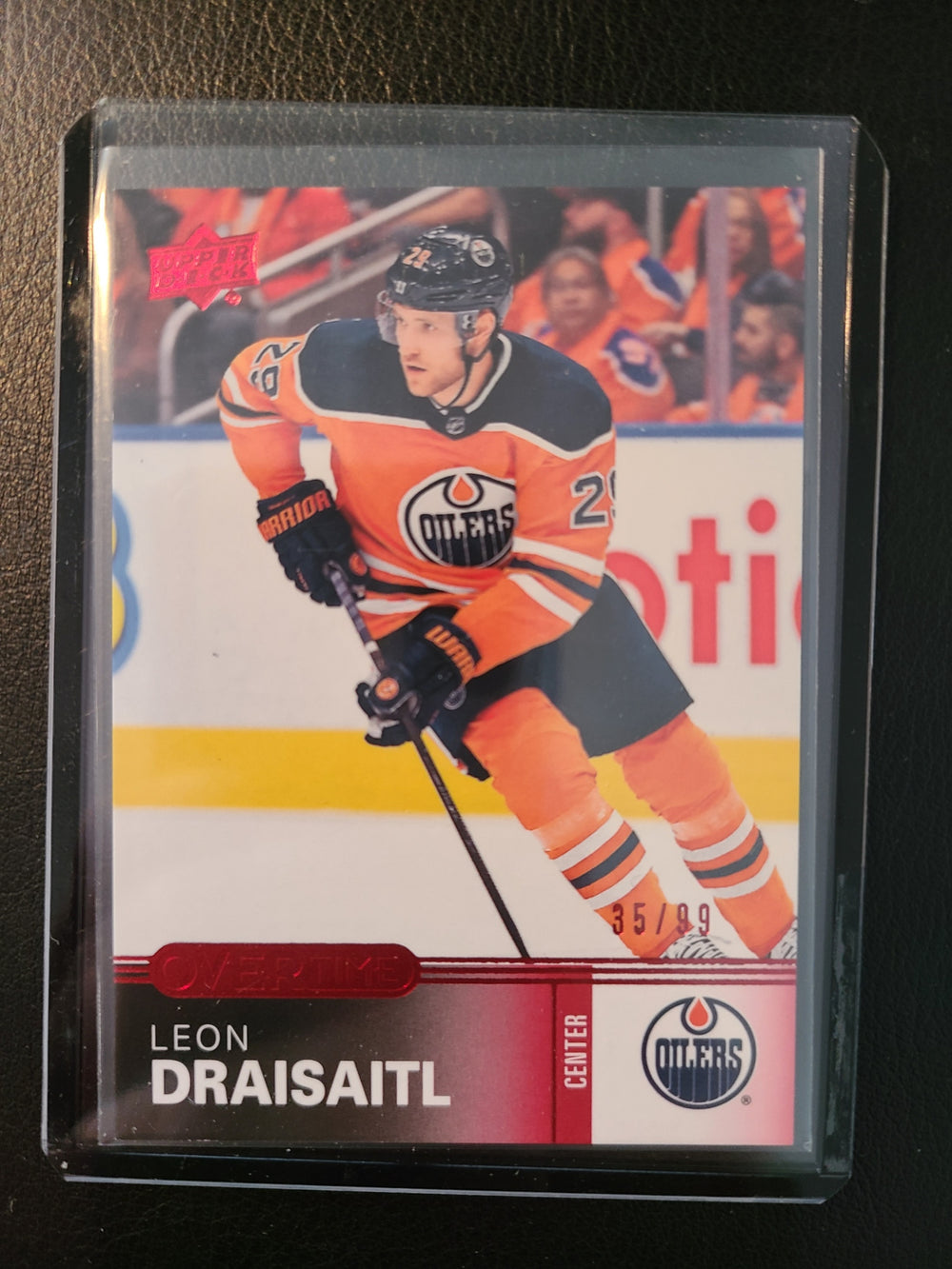 2019-20 Overtime Red Parallel #138 Leon Draisaitl Edmonton Oilers 35/99