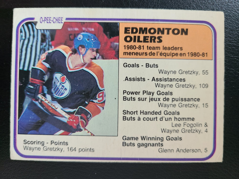 1981-82 OPC Scoring Leaders #126 Wayne Gretzky Edmonton Oilers *See Photos for Condition