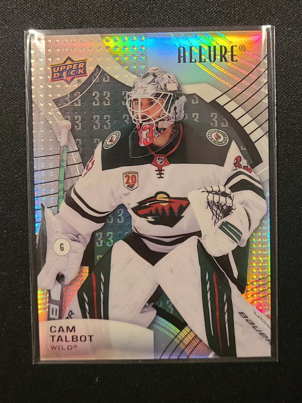 2021-22 Allure Jersey Number #33 Cam Talbot Minnesota Wild 16/199