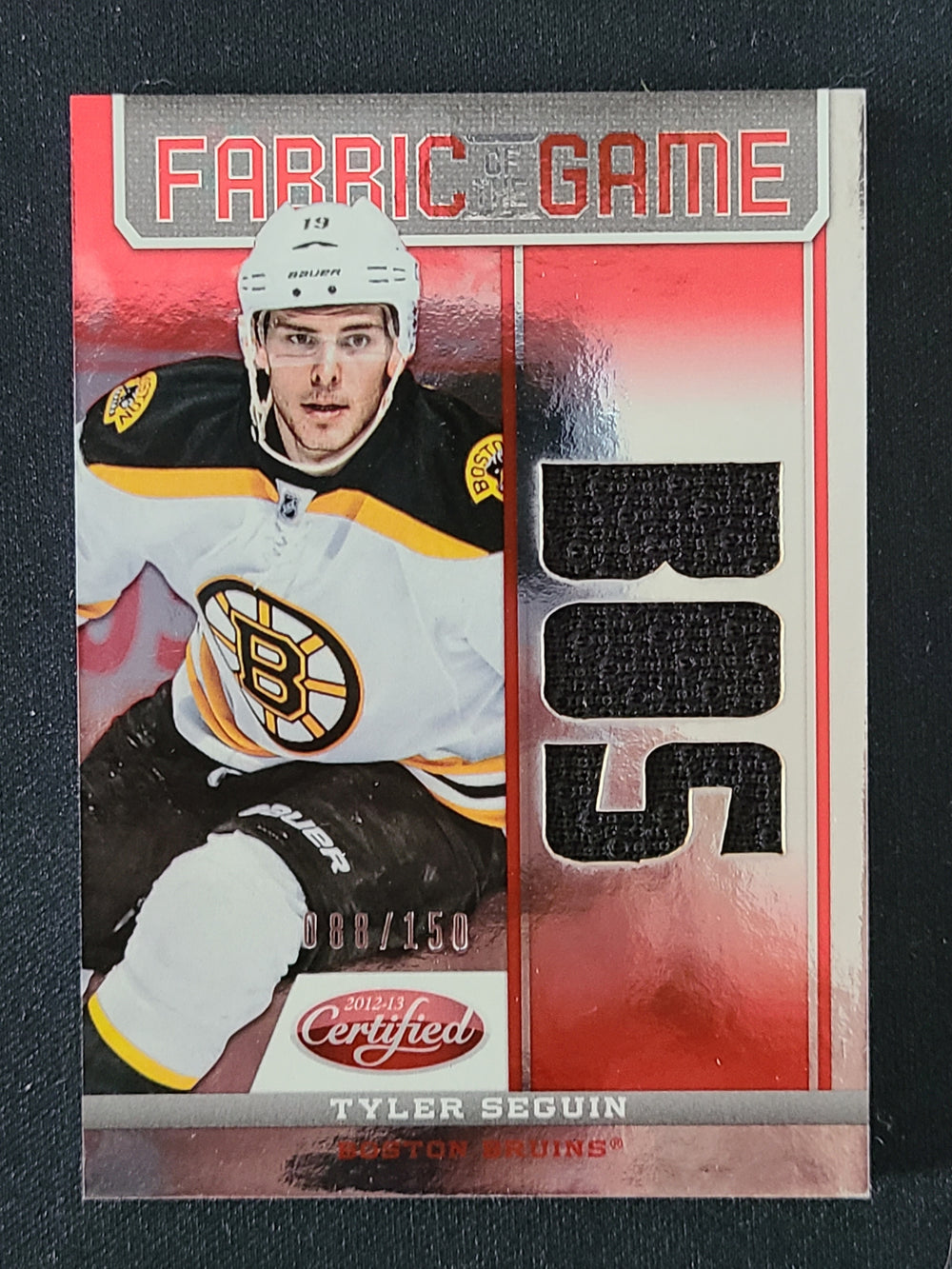 2012-13 Certified Fabric of the Game RED #FOG-TS Tyler Seguin Boston Bruins 88/150