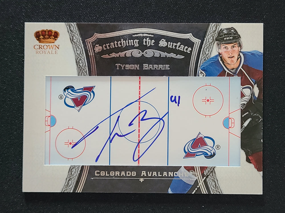 2012-13 Crown Royale Scratching the Surface Auto #SS-TB Tyson Barrie Colorado Avalanche