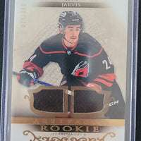 2021-22 Artifacts Rookie Dual Jersey Gold Relic #V Seth Jarvis Carolina Hurricanes 79/399