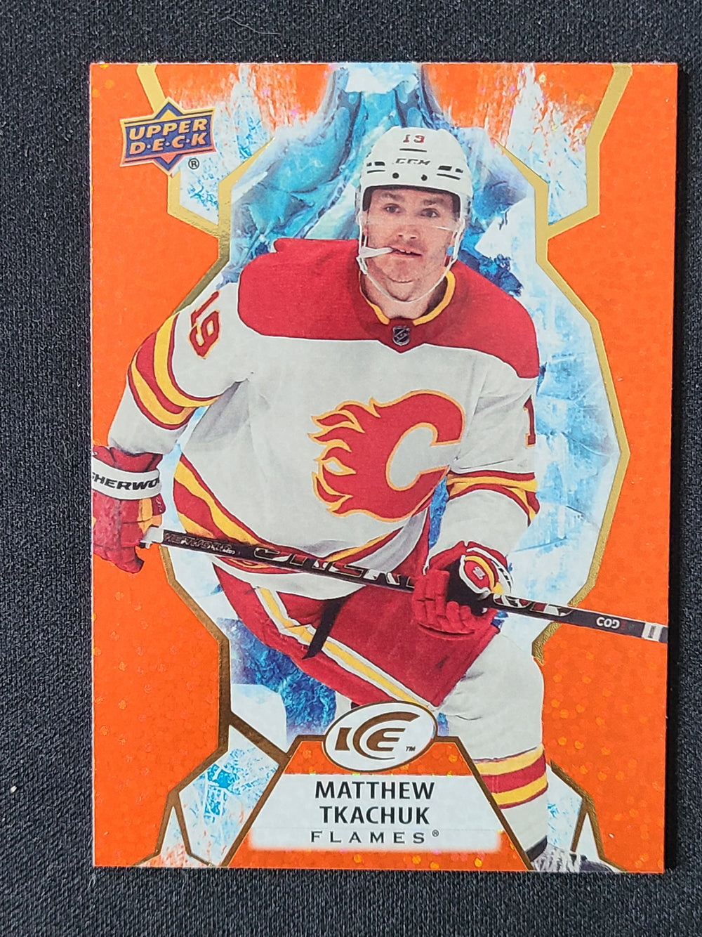 2021-22 ICE Orange Parallel #94 Matthew Tkachuk Calgary Flames