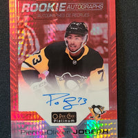 2021-22 Platinum Rookie Autographs #R-PJ Pierre-Olivier Joseph Pittsburgh Penguins 22/50