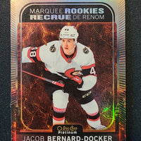 2021-22 Platinum Marquee Rookies Hot Magma #227 Jacob Bernard-Docker Ottawa Senators 226/499