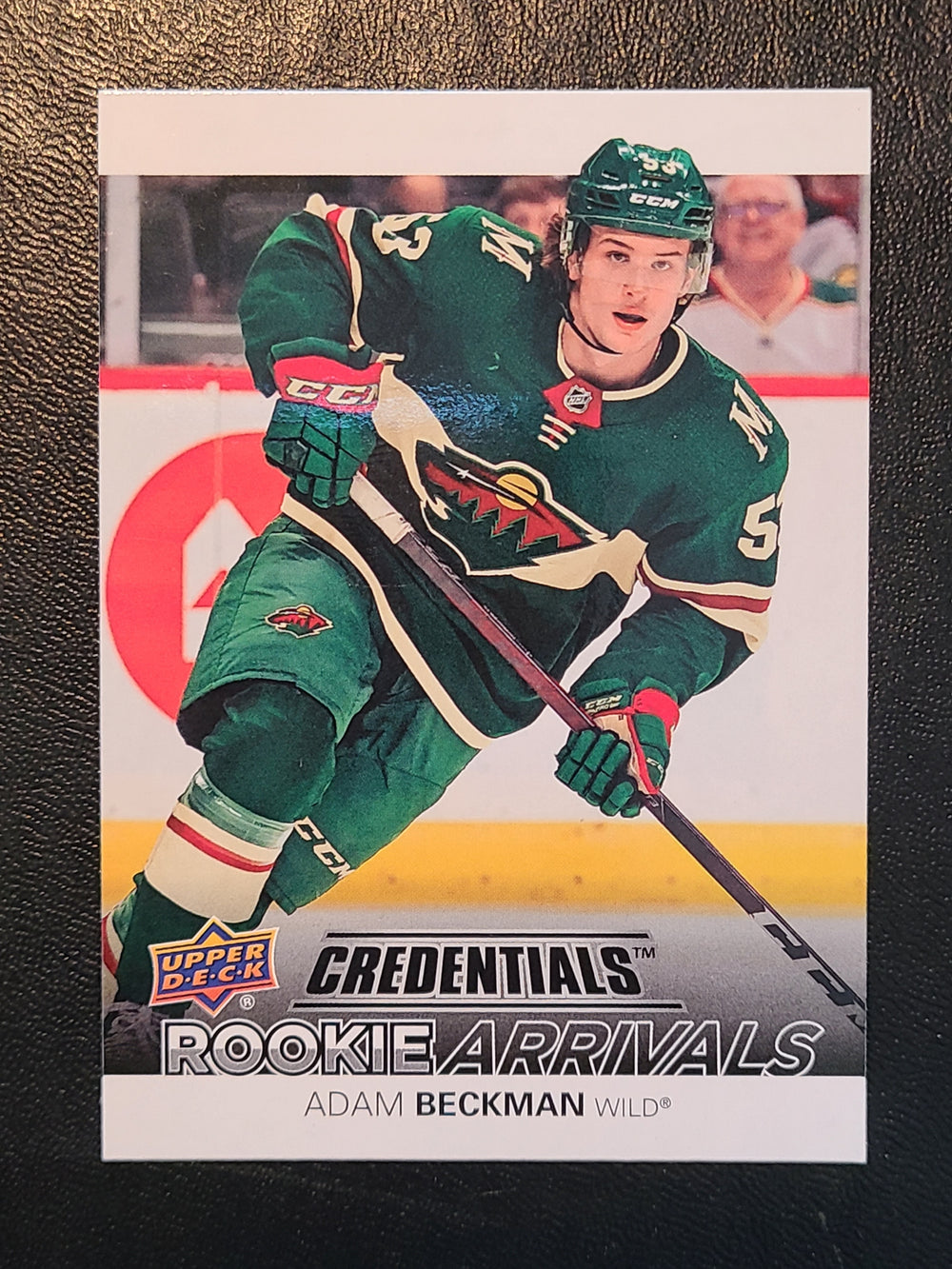 2021-22 Credentials Rookie Arrivals #RA-38 Adam Beckman Minnesota Wild