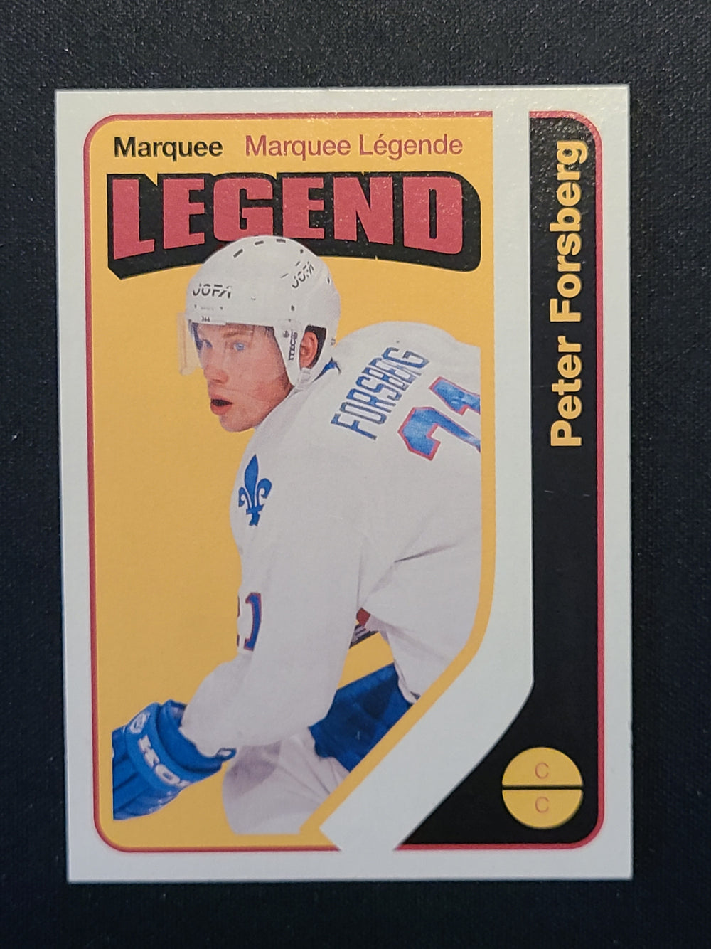 2014-15 OPC Marquee Legend Retro #599 Peter Forsberg Quebec Nordiques