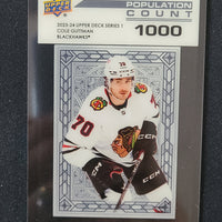 2023-24 Upper Deck Series 1 Population Count 1000 #PC-3 Cole Guttman Chicago Blackhawks