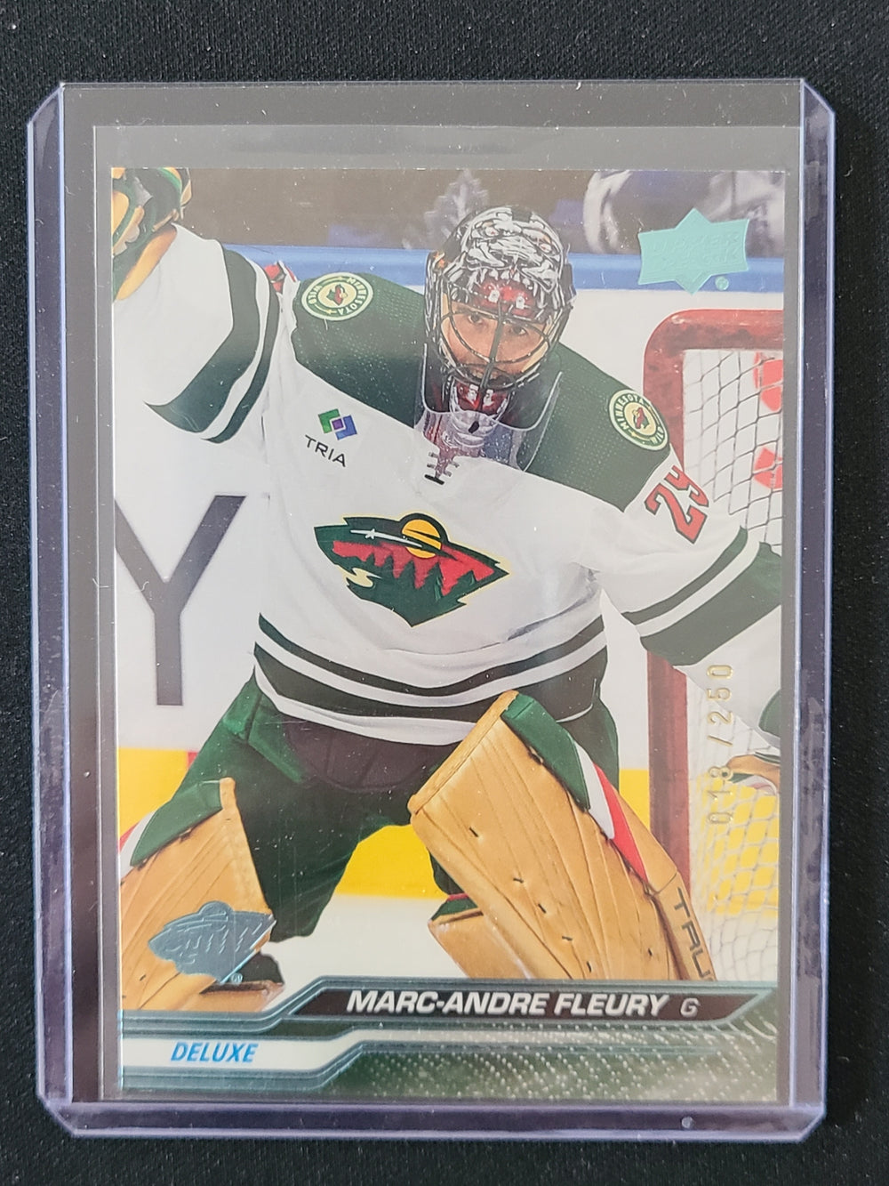 2023-24 Upper Deck Series 1 Deluxe Parallel #93 Marc-Andre Fleury Minnesota Wild 18/250