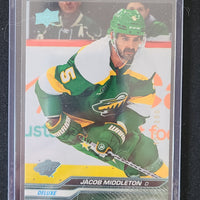 2023-24 Upper Deck Series 1 Deluxe Parallel #90 Jacob Middleton Minnesota Wild /250