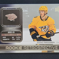 2023-24 Upper Deck Series 1 Rookie Retrospective Inserts (List)