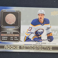 2023-24 Upper Deck Series 1 Rookie Retrospective Inserts (List)