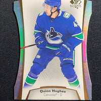 2021-22 SP Authentic Die-Cut #DC-14 Quinn Hughes Vancouver Canucks