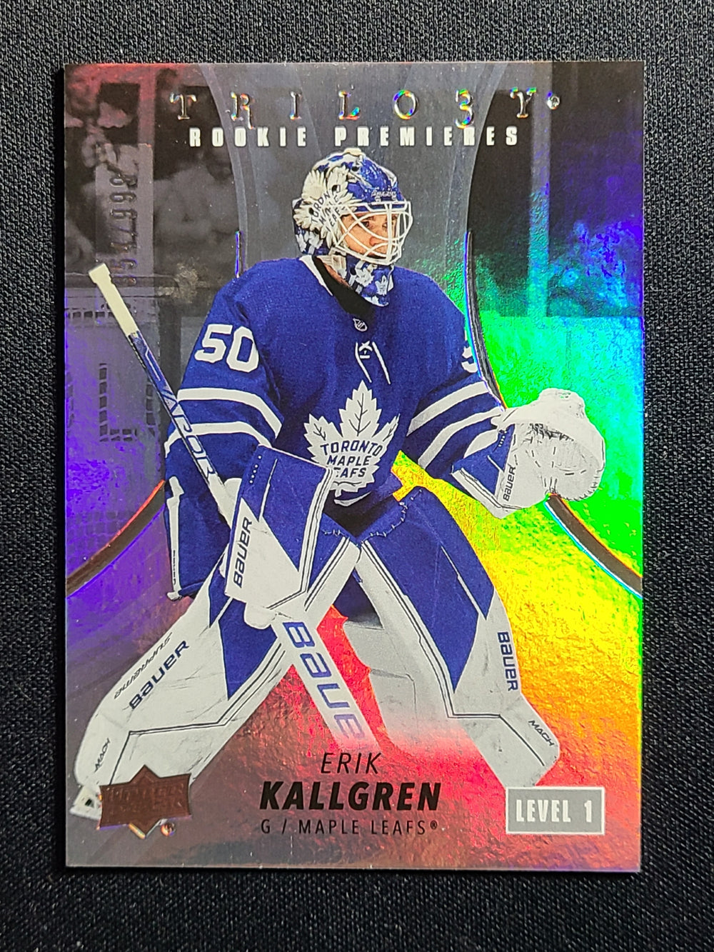 2022-23 Trilogy Rookie Premieres Level 1 #104 Erik Kallgren Toronto Maple Leafs 354/999
