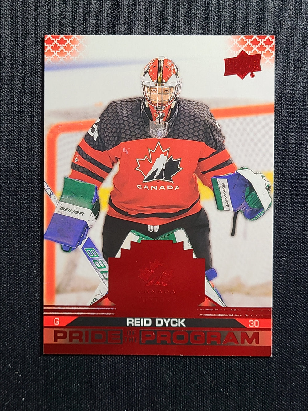 2022-23 Team Canada Juniors Pride of the Program Red #86 Reid Dyck