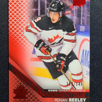2022-23 Team Canada Juniors Prospectus Momentous RED #PM-13 Ronan Seeley 193/549