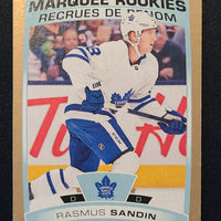 2019-20 OPC Marquee Rookies GOLD #643 Rasmus Sandin Toronto Maple Leafs