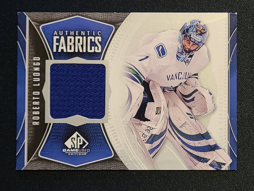 2009-10 SP Game Used Authentic Fabrics AF-RL Roberto Luongo Vancouver Canucks