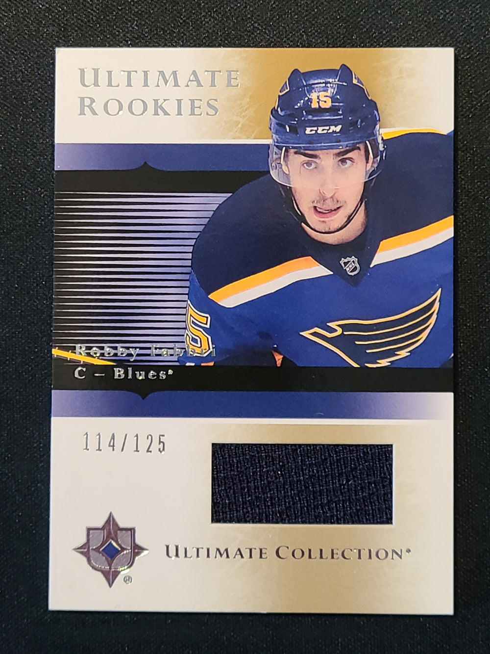 2015-16 Ultimate Collection Ultimate Rookies #05-RF Robby Fabbri St. Louis Blues 114/125