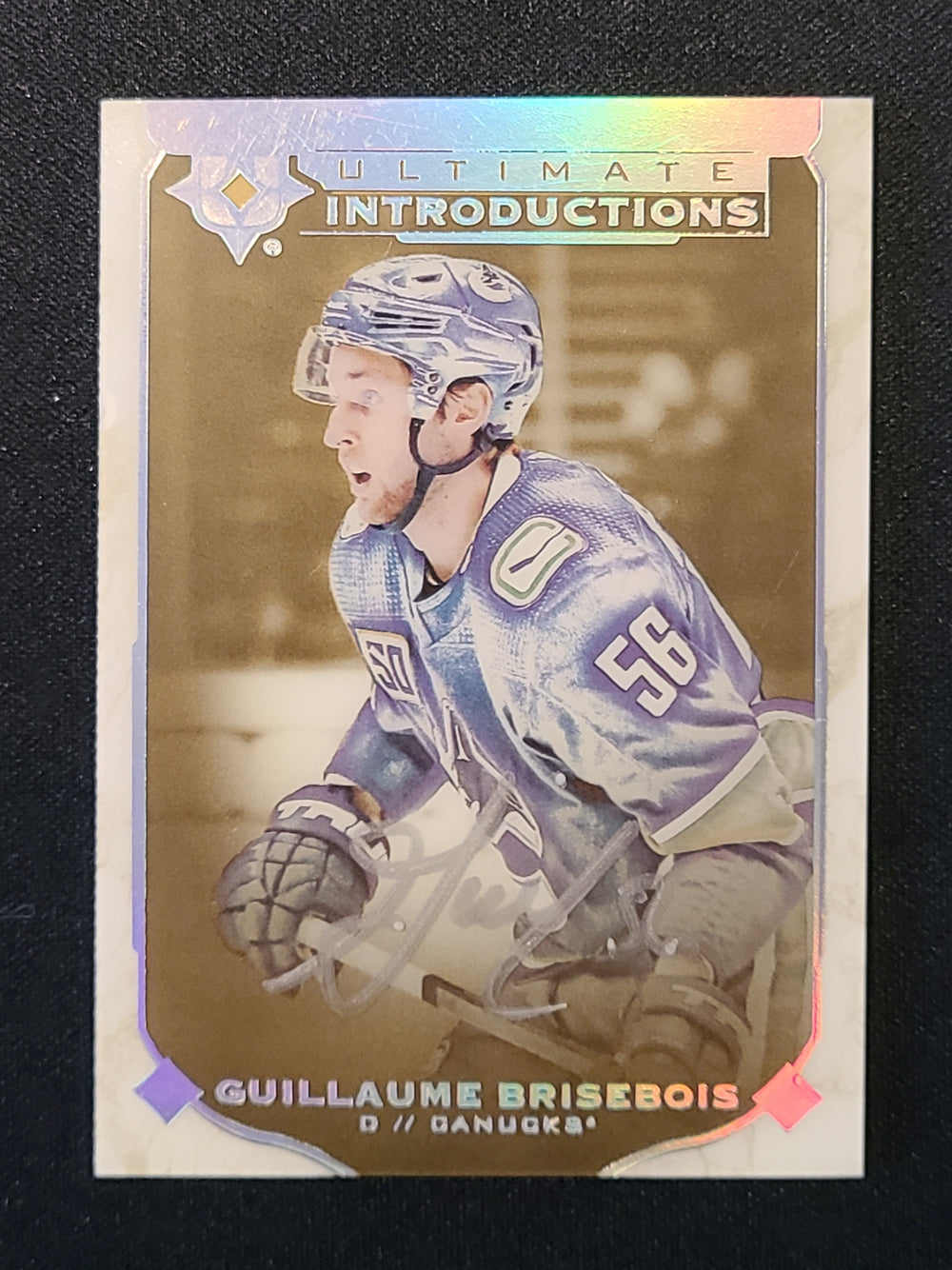 2019-20 Ultimate Collection Rookie Introductions #UI-46 Guillaume Brisebois Vancouver Canucks