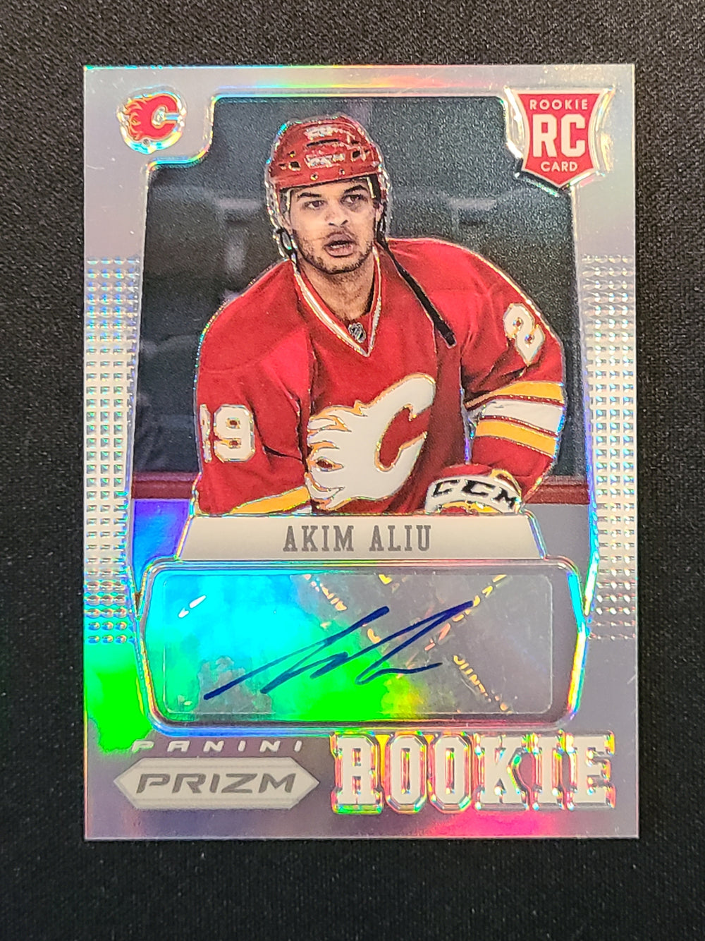 2012-13 Prizm Rookie Auto #60 Akim Aliu Calgary Flames