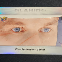 2023-24 Upper Deck Series 2 Glaring #GL-10 Elias Pettersson Vancouver Canucks