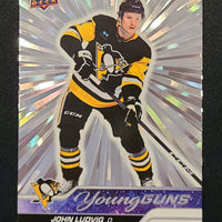 2023-24 Upper Deck Series 2 Young Guns Outburst #490 John Ludvig Pittsburgh Penguins
