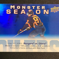 2023-24 Upper Deck Series 2 Monster Season Connor McDavid Insert Set (List)