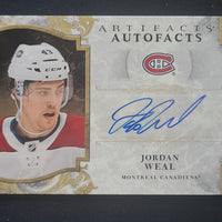 2019-20 Artifacts Autofacts Auto #A-JW Jordan Weal Montreal Canadiens
