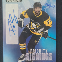 2021 Parkhurst Fall Promotion Priority Signings Auto #PS-PJ Pierre-Olivier Joseph Pittsburgh Penguins 36/40