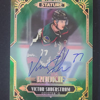 2020-21 Stature Rookie Green Auto #165 Victor Soderstrom Arizona Coyotes 14/85