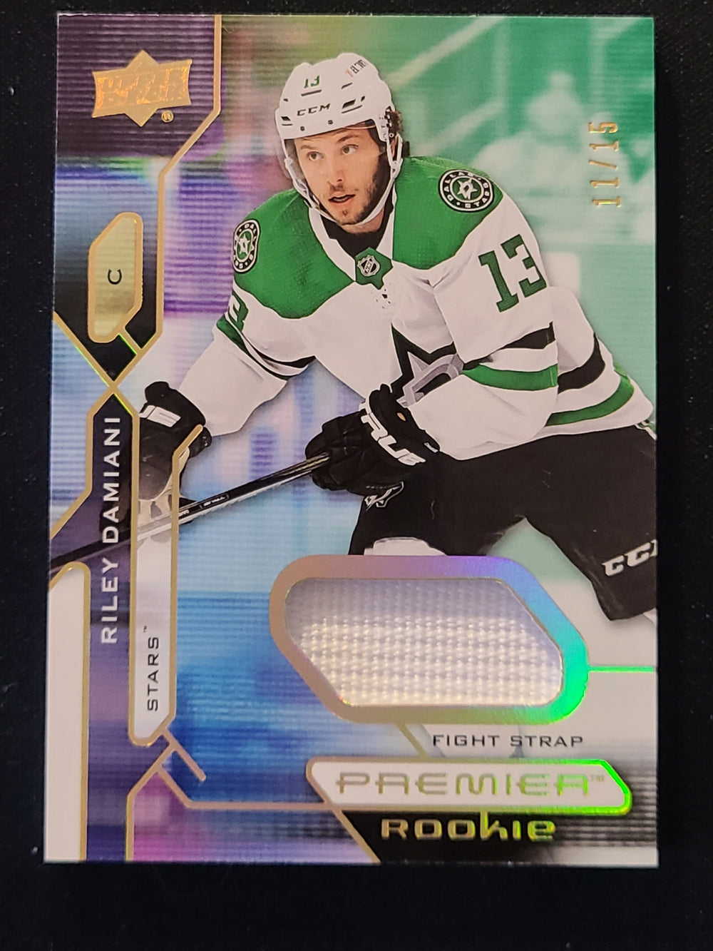 2021-22 Premier Rookie Fight Strap #127 Riley Damiani Dallas Stars 11/15