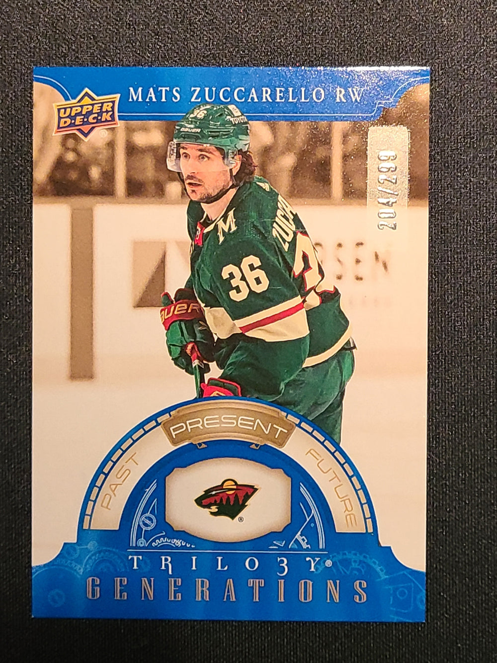 2022-23 Trilogy Generations Blue #TG-19B Mats Zuccarello Minnesota Wild 204/299