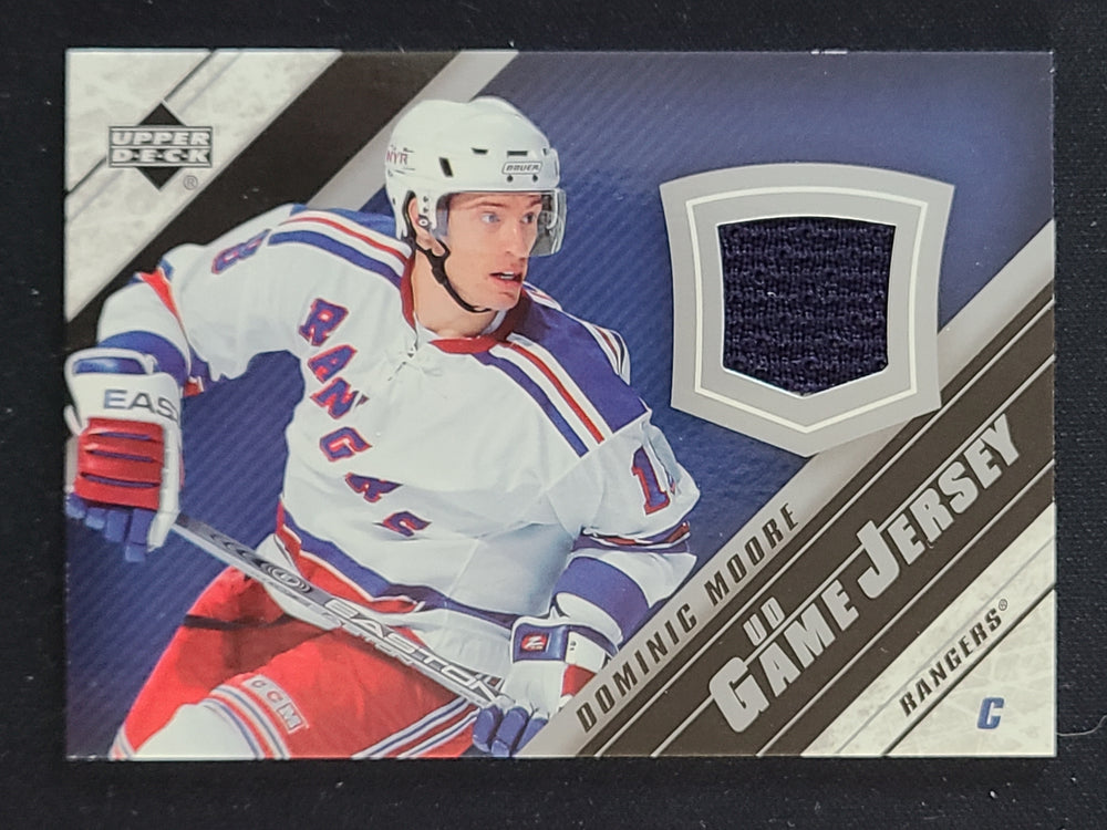 2005-06 Upper Deck UD Game Jersey #J2-DM Dominic Moore NY Rangers