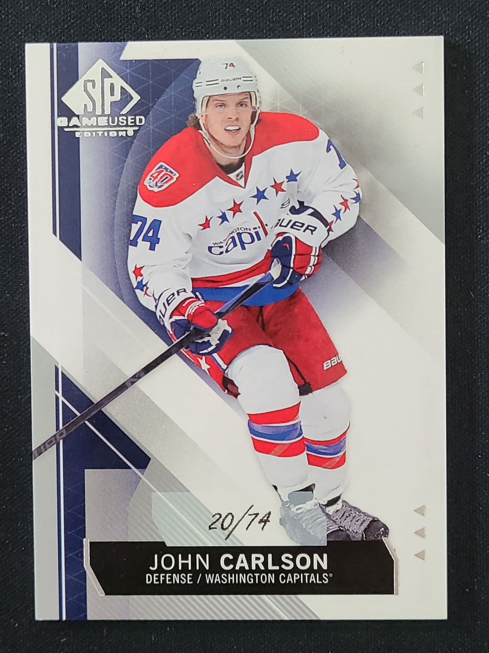 2015-16 SP Game Used #19 John Carlson Washington Capitals 20/74