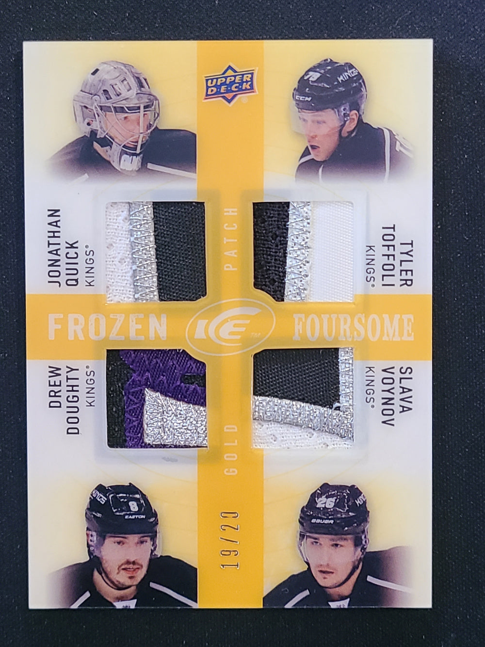 2014-15 Ice Frozen Foursome Gold #FF-KINGS Jonathan Quick/Drew Doughty/Tyler Toffoli/Slava Voynov 19//20