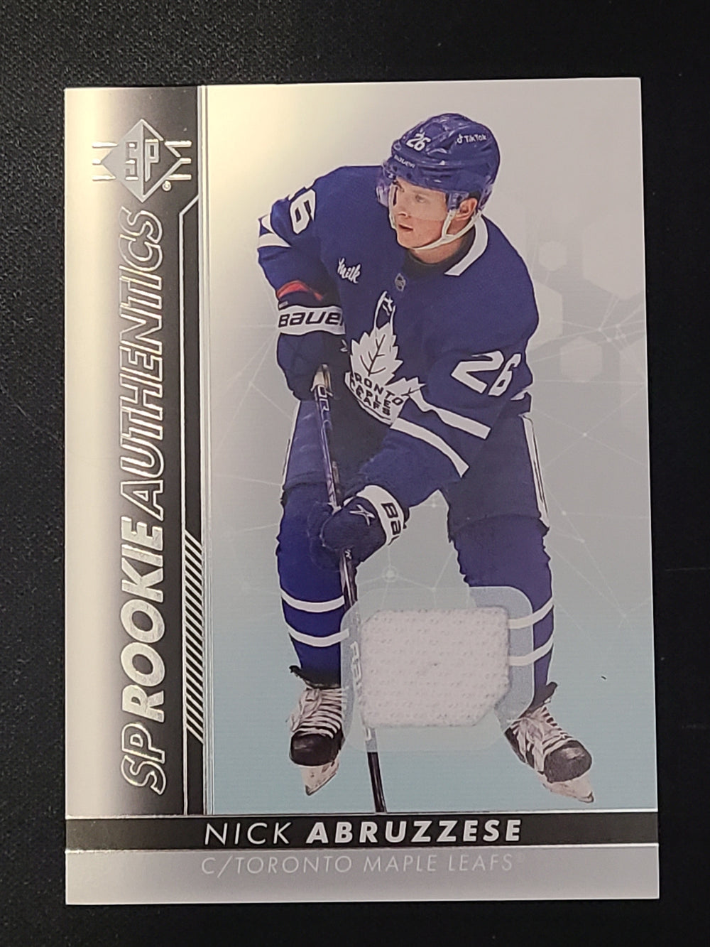 2022-23 SP Authentic Rookie Authentics Jersey #125 Nick Abruzzese Toronto Maple Leafs