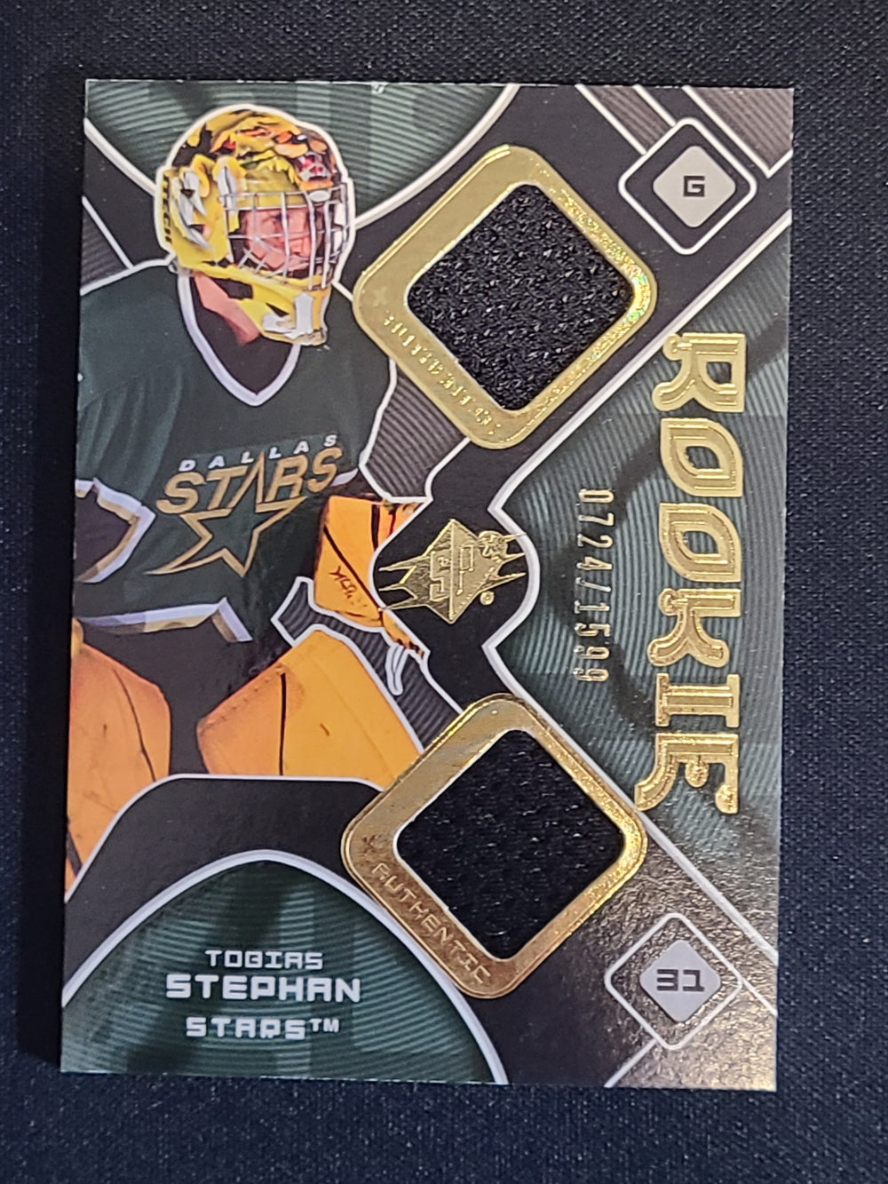 2007-08 SPX Rookie Dual Jersey #188 Tobias Stephan Dallas Stars 724/1599