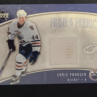 2005-06 Ice Frozen Fabrics #FF-CP Chris Pronger Edmonton Oilers **See Note