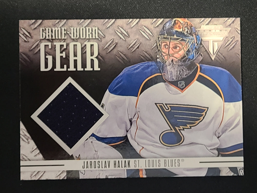 2012-13 Titanium Game Worn Gear #GG-JH Jaroslav Halak St. Louis Blues