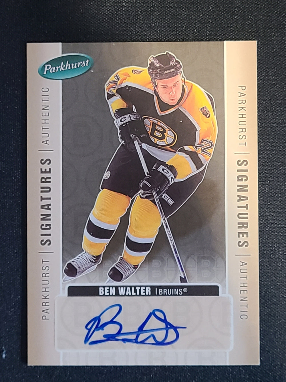 2005-06 Parkhurst Signatures #BW Ben Walter Boston Bruins