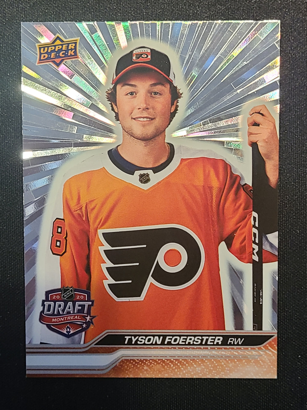 2023-24 Upper Deck Extended First Draft Outburst #733 Tyson Foerster Philadelphia Flyers